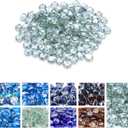 GasSaf Clear Fire Glass Beads for Outdoor Fire Pit, Fireplace, Replaces Existing Gas Logs & Lava Rocks, 3/4 Inch Glass (10 Pound) (Crystal Clear Luster)