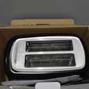Toastmaster 2-Slice Toaster - Black with Stainless Steel - Kitchen Essential for Sandwich Bread & Breakfast Toast - Toaster with Wide Slots, High Rise Toast Lift & Cool-Touch Exterior