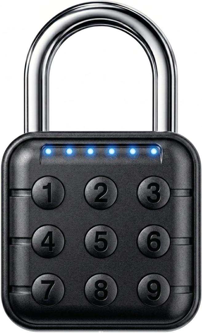 Combination Padlock  Combination Lock with 6-Digit Code, Digital Padlock with Keyless Entry, IP67 Waterproof Zinc Alloy Lock for Locker, Gym, Travel, Outdoor, Gate (Black)