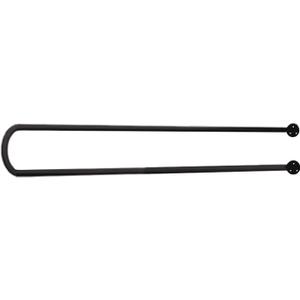 Partition Curtain Rod, U Shaped Curtain Rod with Flat Hooks, Wall Mounted Metal Privacy Partition Rods for Fitting Room Beauty Salon Spa Bedroom Hospital (Black, 7.55ft)