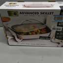 GreenPan Advanced 12 X 15 Electric Skillet with Lid, 7QT Capacity for Family Meals, Healthy Ceramic Nonstick PFAS-Free Coating, Fry, Saut, Steam, Simmer, Sear, Stir Fry, Dishwasher Safe, Clay