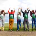 Kacctyen 6 Pcs Breast Cancer Awareness Bags Party Favor Green Ribbon Drawstring Backpacks for Cancer Awareness Month Party Gifts