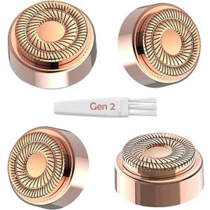 Replacement Heads for Flawless Generation 2, Facial Hair Removal Replacement Heads for Women, Compatible with Finishing Flawless Facial Hair Remover, Double Halo Replacement Heads Gen 2(4 Count)