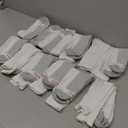 Hanes Men's FreshIQ Crew 12 Pack (White - 12 Pair)