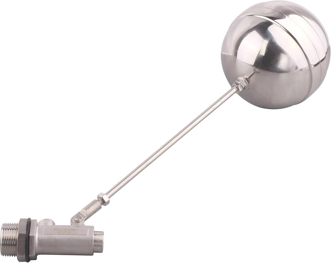 Stainless Steel Float Ball Valves - 1 NPT Male Thread Flow Control Float Sensor Valve Automatic Water Level Control Float For Tank Pond Water Tower