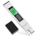 TDS Water Tester, 4 in 1 TDS Meter Digital Water Tester, Accurate and Reliable Digital TDS EC & Temp(C,F) Meter, 0-9990PPM Water Quality Tester for Drinking Water RO/DI System Aquarium White 6.1In