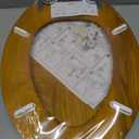 Angel Shield Elongated Wooden Toilet Seat Quiet Close(Oak)