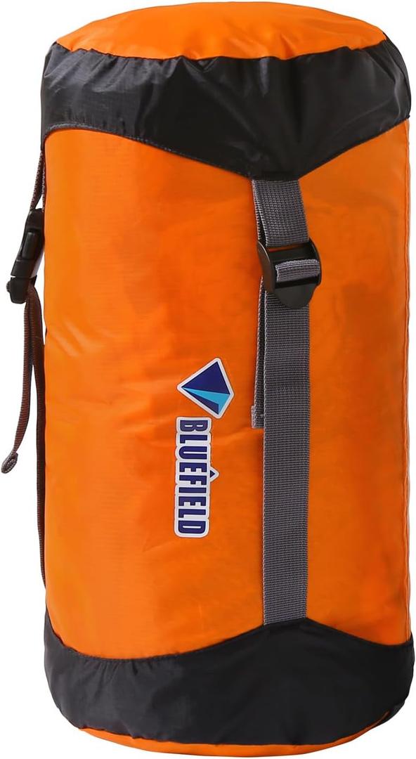 Azarxis Compression Stuff Sack Water-Resistant Ultralight Sleeping Bag Storage Bag Space Saving Gear for Traveling Camping Hiking Backpacking (14L - 45cm x 20cm, #3 Orange)
