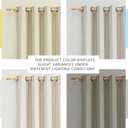 NICETOWN Natural 100% Blackout Linen Curtains 84 inch Long Burg for Living Room, 2 Panels, 52" Wide, Farmhouse Thick Completely Blackout Window Treatment Thermal Insulated Warm Drapes for Winter