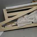 Kids Clothing Rack with 6 Hangers - Wooden Montessori Toddler Clothes Rack