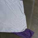 Bed Skirt Queen Size Ruffled Bed Skirt with Split Corners, Queen Bed Skirt 14 Inch Drop, Queen Size Bed Skirt Khaki for Ruffled Bed Skirt with Split Corners, Bed Skirt Queen Size, Color White Purple