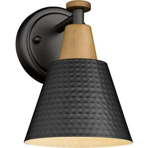 FEMILA Black Wall Sconces, Rustic Industrial Wall Lamps, 1-Light Sconces Wall Lighting with Hammered Metal Shade, Bathroom Vanity Light Fixture for Bedroom Living Room Kitchen,4FG59B BK (6", Matte Black)