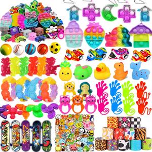 128 Pcs Party Favors Toys for Kids, Treasure Box Toys for Classroom Carnival Prizes Rewards Bulk, Easter Egg Fillers, Goodie Bag Stuffers for Kids Party, Pinata Fillers Birthday Gifts