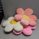 Sratte 3 Pcs Flower Pillows Flower Shaped Throw Pillows Cute Daisy Plush Pillow Decorative Floor Pillow Seat Cushion for Bedroom Home Sofa Chair Couch Decor(Vivid Colors,16")