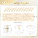 12 Pack Ivory Cheesecloth Table Runner 17x108 Inch Semi Sheer Boho Gauze Cheese Cloth Fabric Table Runners, for Wedding Party Baby Shower Birthday Home Decor Garden Farmhouse