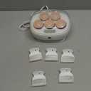 Conair Double Ceramic Hot Rollers for Long, Medium & Short Hair, 5 Ceramic Flocked 1-Inch Heated Hair Rollers with Clips, Hot Curlers for Women, Volume & Curls, Dual Voltage, Pink/White