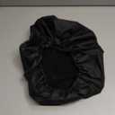 Sheomern 15" XL Extra Large Terry Lined Shower Cap, Adjustable Dual Waterproof Shower Cap for Women Reusable Soft Hair Cap Bath Cap for Long Braids, Thick Hair, Locs, Curly Hair (Black)