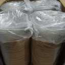 100 Pack 20 oz Disposable Bowls with Lids, Kraft Paper Salad Bowls with Lids, Paper Soup Bowls Food Container for Cold/Hot Food or Takeout