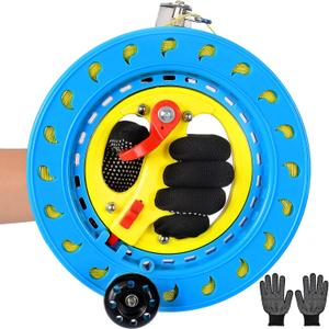Kite String Reel Winder with Brake, 1000ft 75 lbs Durable Line Kite String Tools for Adults/Kids/Teens/Women, with Safety Gloves