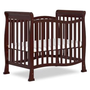 Dream On Me Violet 4-in-1 Convertible Mini Baby Crib in Espresso, Pinewood, 1 Mattress Pad, 3 Mattress Heights, Converts to Mini Day Bed & Twin-Size Bed, GreenGuard Gold & BSA Certified
