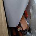 63" Wood Floor Lamps for Living Room with Foot Switch Arc Tall Standing Lamp for Bedroom Mid Century Modern Corner Gold Floor Lamps for Office Nursery Industrial Reading Lamp, Chestnut