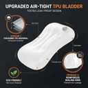 Inflatable Camping Pillow - Ultralight Compact Air Pillow for Travel, Backpacking & Hiking - Ergonomic Neck & Lumbar Support - Portable Inflatable Pillow with Removable Washable Cover - (Grey)