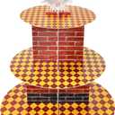 Magical Wizard Cupcake Holder, 3-Tier Snow Owl Theme Cardboard Cupcake Stand, Dessert Tower Display Birthday Party Supplies Decoration