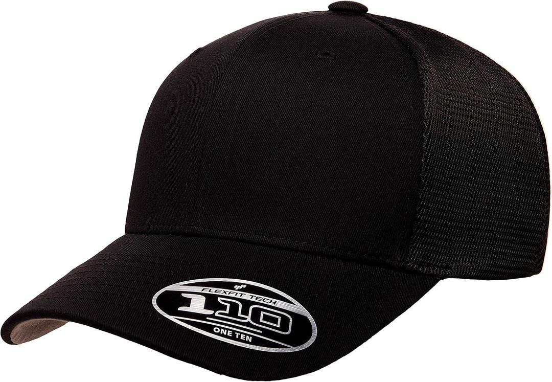Flexfit Men's one Size Trucker Cap, Black, Alpha