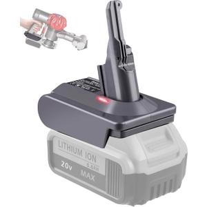 V8 Adapter for Dyson V8,for Dewalt 20V 60V Lithium Battery fit for Dyson V8 Handheld Vacuum Cleaner Compatible with V8 Animal V8 Absolute V8 Motorhead Pro V8 Fluffy V8 SV10 Cordless Vacuum Cleaners