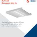 Lithonia Lighting 2x2 LED Troffer Light, BLT Series Low Profile LED Drop in Ceiling Light for Dropped Ceiling with Curved Ribbed Diffuser, 3300 Lumens, 3500K Neutral White