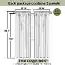 Lecloud Light Pink Sheer Curtains 108 Inches Long 2 Pcs, Airy Light Filtering Rustic Farmhouse Curtains for Bedroom, Dual Rod Pocket Solid Color Living Room Decor Drapes, Each Panel 59" W x 108" L