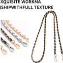 Bag Leather Chain Strap for Handbag Replacement,Purse Chain Shoulder Straps Crossbody (BLACK-120CM) (47in)