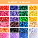 Simetufy 4200Pcs Pony Beads, 24 Colors Kandi Beads Bulk for Bracelets Making Hair Braiding Kandi Friendship Bracelet Craft DIY Jewelry Making Christmas Gifts (Boxed)