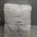 Great Bay Home White Bath Towel Set - Ultra-Soft 100% Cotton, Linen Like Border Design - 4 Bath Towels (54" x 30") - Absorbent, Quick-Dry, Lightweight Bathroom Towels