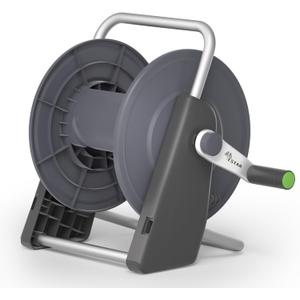 Garden Hose Reel Cart,Hose Holder Up to 50-60 Feet of 5/8" Hose,Wall Mounted Water Hose Reel,Portable Hose Reels for Outside Car Washing, Watering (Gray-plastic)