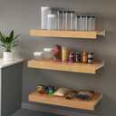 Wire Rack Shelf Cover - 3 Pack Adjustable Wood Wire Rack Covers for Pantry, Closets,Bathroom, Kitchen (Wood - 3 Pack, 47.2 x 12 inch)