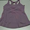 RUNNING GIRL Workout Tank Tops for Women Built in Shelf Bras Padded,Sleeveless Gym Tops Athletic Yoga Shirts(BX3062_Purple_XL) (XL)