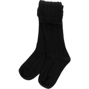 Leveret Girls Tights Baby/Toddler/Big Girls Cable Tight Variety if Colors (Size 10-14 Years) (Black)