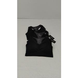 Sports Bra Black 3 Pack No Brand, S