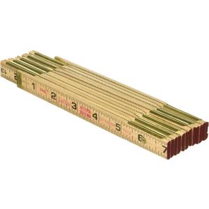 Crescent Lufkin Wood Rule, 6' Brass Ext, Black , Brown - X46SLN