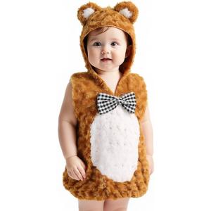 Halloween Baby Animal Plush Costume Kids Cartoon Onesie Pajamas Homewear Outfit Infants Jumpsuit (24-28, Bear)