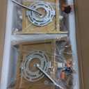 ZEROUNO Gold Resin Modern LED Wall sconces Hardwired Indoor Wall Lights Up and Down Wall Mount Wall Lamp Fixture for Living Room Bedroom Hallway Corridor Conservatory Stairs (with E12 Bulbs) (Bronze)