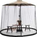 10FT Mosquito Net for Patio Umbrella Outdoors Screen Polyester Hanging Tent Mosquito Net Only (10FT)