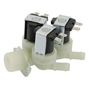 Electric Solenoid Valve 3 Way Water Inlet N/C Normal Closed Electric Washing machine solenoid valve Plastic AC 220V G3/4