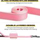 Fida 6 FT Heavy Duty Dog Leash with 2 Comfortable Padded Handles, Traffic Handle & Advanced Easy Snap Hook, Reflective Walking Lead for Large, Medium & Small Breed, Pink