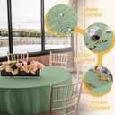BRILLMAX 6 Pack Sage Green Round Tablecloths 120 Inch for 60 Tables - 150 GSM Polyester Fabric, Floor Length Drop, Water, Stain & Wrinkle Resistant Cloth Cover for Wedding Reception Banquet Dining