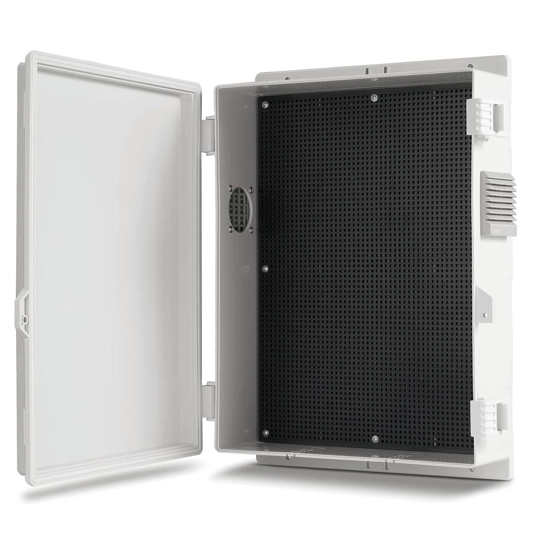Namunanee Outdoor Electrical Junction Box, ABS Water Resistant Enclosure with Internal Mounting Panel & Hinged Cover, 15.7" H* 11" L* 4.1" W