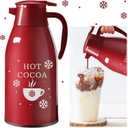 LemonRoad 2 Pcs 68 oz Hot Chocolate Drink Dispenser Red Cocoa Drink Dispenser for Keeping Christmas Hot Cocoa Bar Supplies for Chocolate Party Favors Supplies