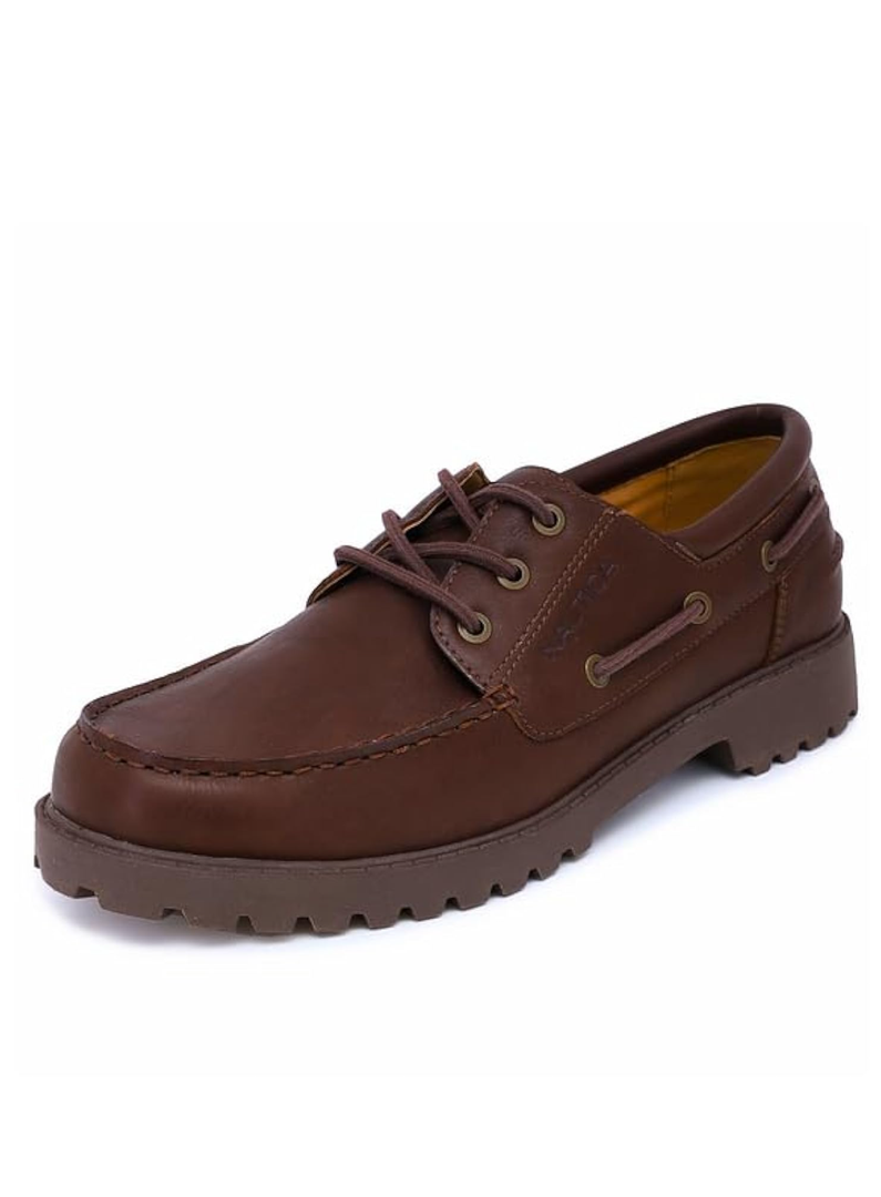 Nautica Men's Dress Boat Shoe, Casual Loafer Lace-Up Fashion Sneaker with Cushioned Insole – Comfortable, Lightweight and Durable Size 9,5