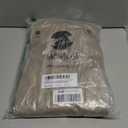 SaphiRose Women's Long Hooded Rain Jacket Outdoor Raincoat Windbreaker (Medium, Khaki)